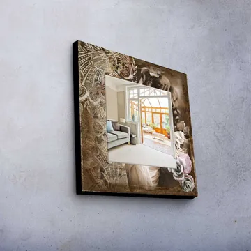 Dekorspegel 50x50 cm - Flerfärgad - Inredning - Spegel - Väggspegel