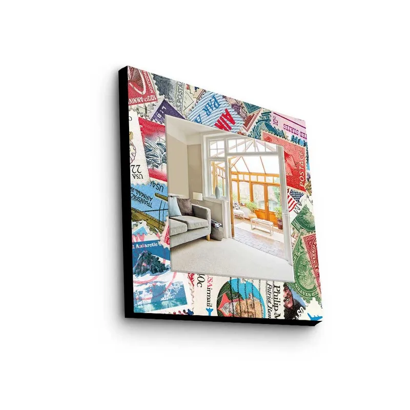 Dekorspegel 50x50 cm, Flerfärgad