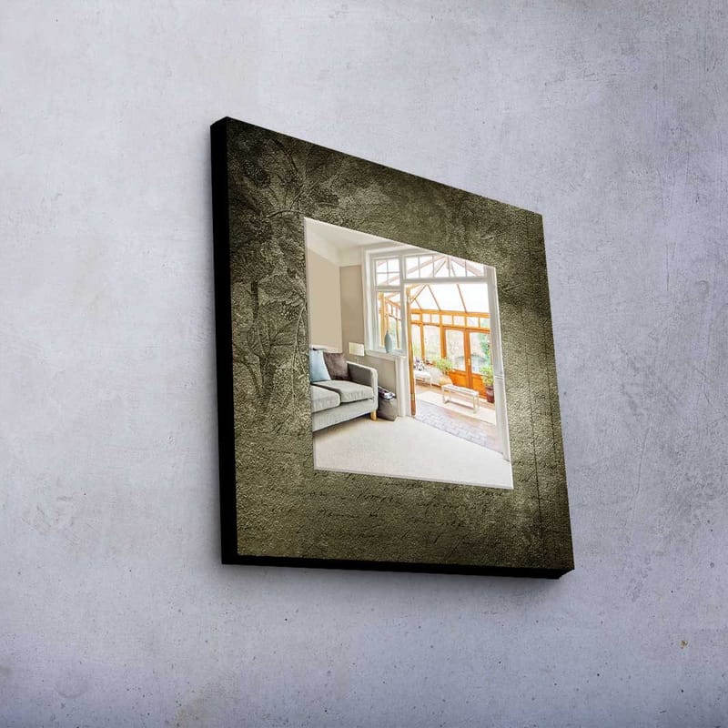 Dekorspegel 50x50 cm - Flerfärgad - Inredning - Spegel - Väggspegel