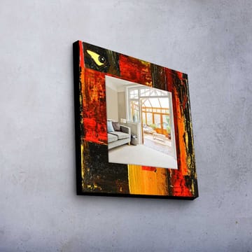 Dekorspegel 50x50 cm - Flerfärgad - Inredning - Spegel - Väggspegel