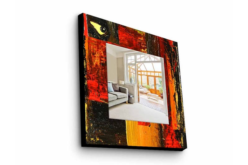 Dekorspegel Krasnaja 50x50 cm Abstract - Plexiglas/Flerfärgad - Inredning - Spegel - Väggspegel