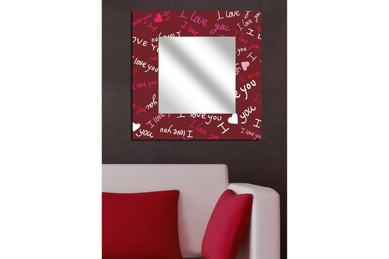 Dekorspegel Krasnaja 50x50 cm Christmas Love - Plexiglas/Flerfärgad - Inredning - Spegel - Väggspegel
