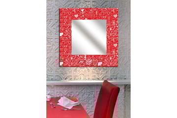 Dekorspegel Krasnaja 50x50 cm Christmas Love - Plexiglas/Flerfärgad - Inredning - Spegel - Väggspegel