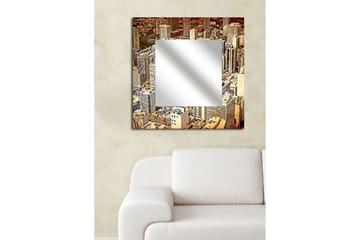 Dekorspegel Krasnaja 50x50 cm City - Plexiglas/Flerfärgad - Inredning - Spegel - Väggspegel