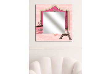Dekorspegel Krasnaja 50x50 cm City Paris - Plexiglas/Flerfärgad - Inredning - Spegel - Väggspegel