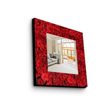 Dekorspegel Kytlym 50x50 cm Christmas - Spegelglas/Tyg/Flerfärgad - Inredning - Spegel - Väggspegel