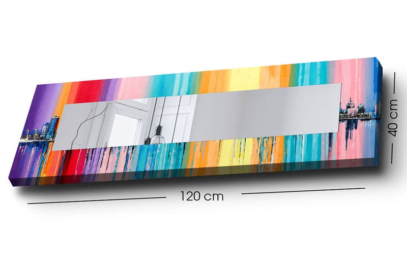 Dekorspegel Petjora 40x120 cm Christmas - Canvas/Flerfärgad - Inredning - Spegel - Väggspegel