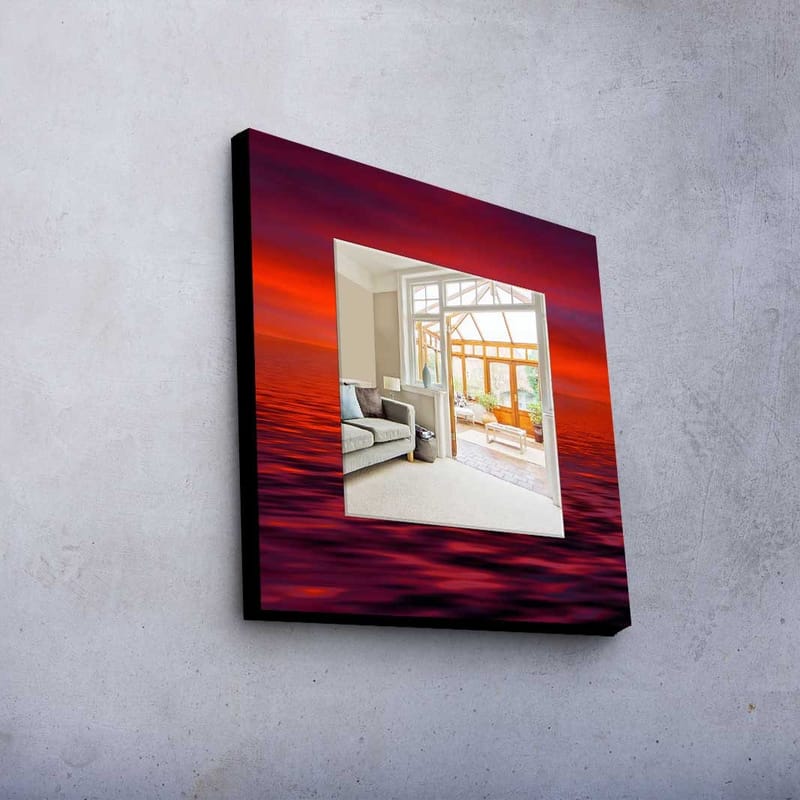 Denisova Dekorspegel 50x50 cm Christmas - Spegelglas/Tyg/Flerfärgad - Inredning - Spegel - Väggspegel