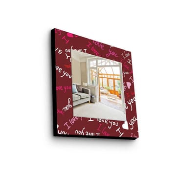 Denisova Dekorspegel 50x50 cm Christmas - Spegelglas/Tyg/Flerfärgad - Inredning - Spegel - Väggspegel