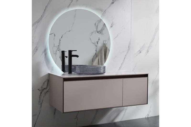 Felicia Spegel med LED-belysning Rund 80 cm Silver - Lyfco - Inredning - Spegel - Väggspegel
