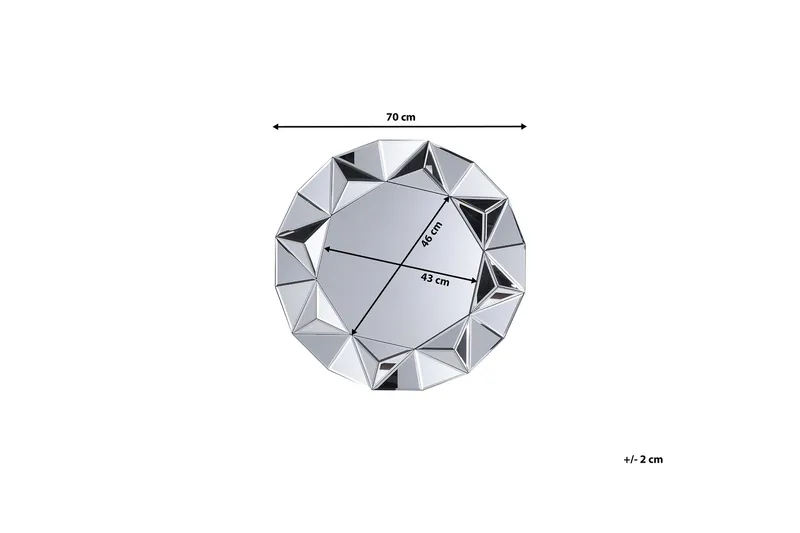 Habay Spegel 70 cm - Silver - Inredning - Spegel - Väggspegel