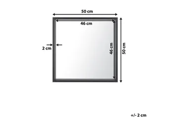 Henneberg Spegel 50x50 cm - Svart - Inredning - Spegel - Väggspegel