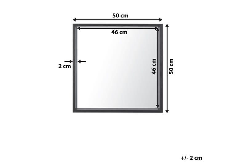 Henneberg Spegel 50x50 cm - Svart - Inredning - Spegel - Väggspegel