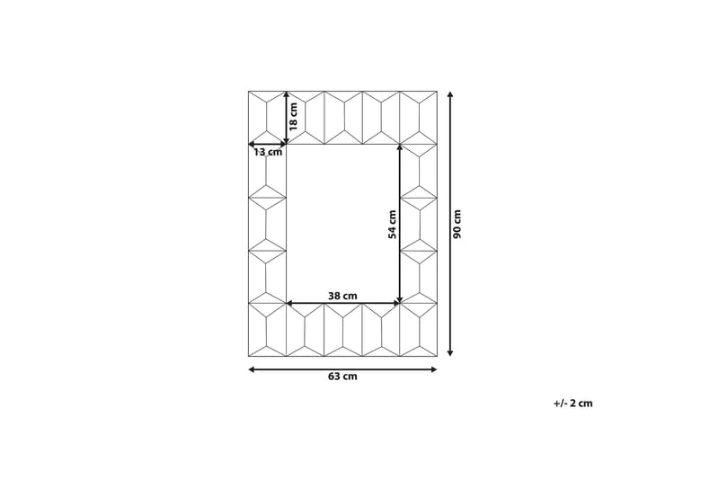 Hizote Spegel 63x90 cm - Flerfärgad - Inredning - Spegel - Väggspegel