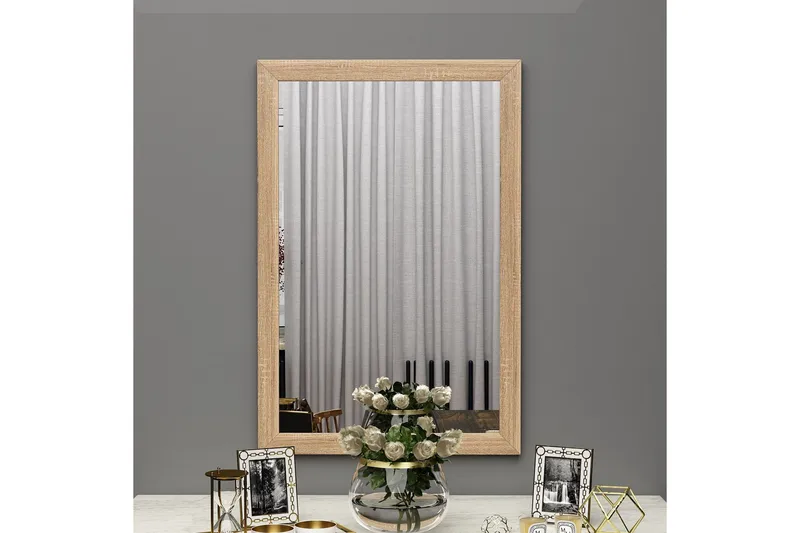 Iuydu Spegel 50 cm Rektangulär - Trä/Natur - Inredning - Spegel - Väggspegel