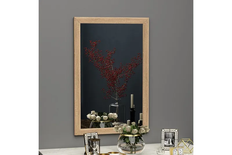 Iuydu Spegel 50 cm Rektangulär - Trä/Natur - Inredning - Spegel - Väggspegel