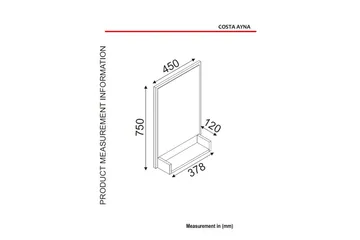Kallina Spegel 75 cm - Beige - Inredning - Spegel - Väggspegel