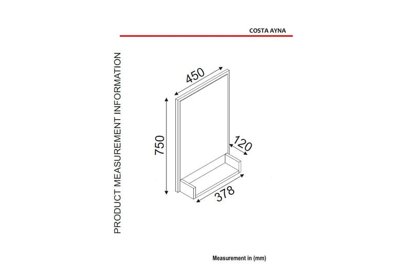 Kallina Spegel 75 cm - Beige - Inredning - Spegel - Väggspegel