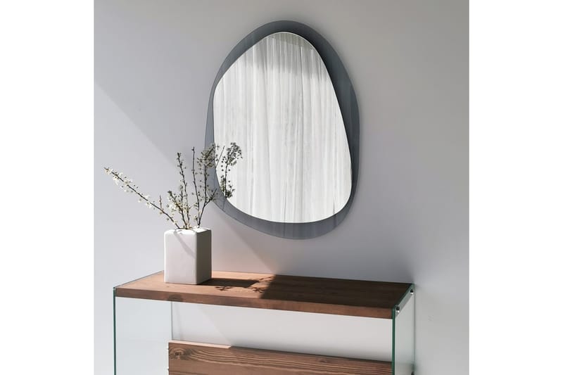 Lepinas Väggspegel 75x55 cm - Grå/Härdat Glas - Inredning - Spegel - Väggspegel