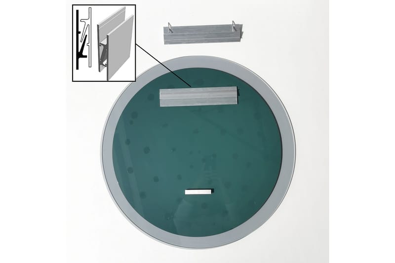 Lepinas Väggspegel Rund 65 cm - Grå/Härdat Glas - Inredning - Spegel - Väggspegel