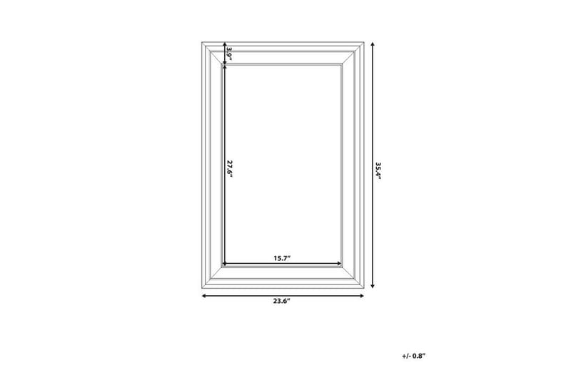 Lunel Spegel 61 cm - Vit - Inredning - Spegel - Väggspegel