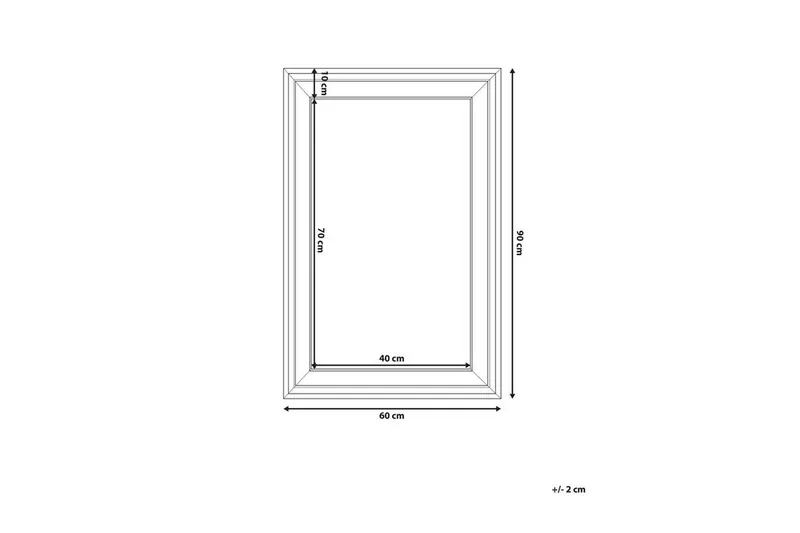 Lunel Spegel 61 cm - Vit - Inredning - Spegel - Väggspegel
