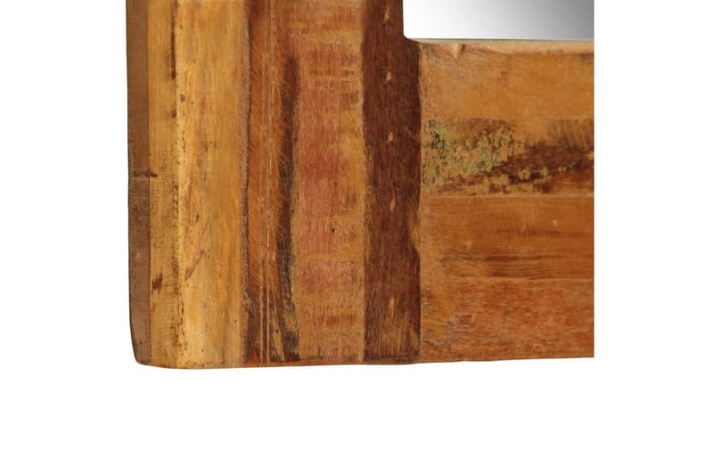 Väggspegel massivt återvunnet trä 60x90 cm - Brun - Hallspegel - Väggspegel