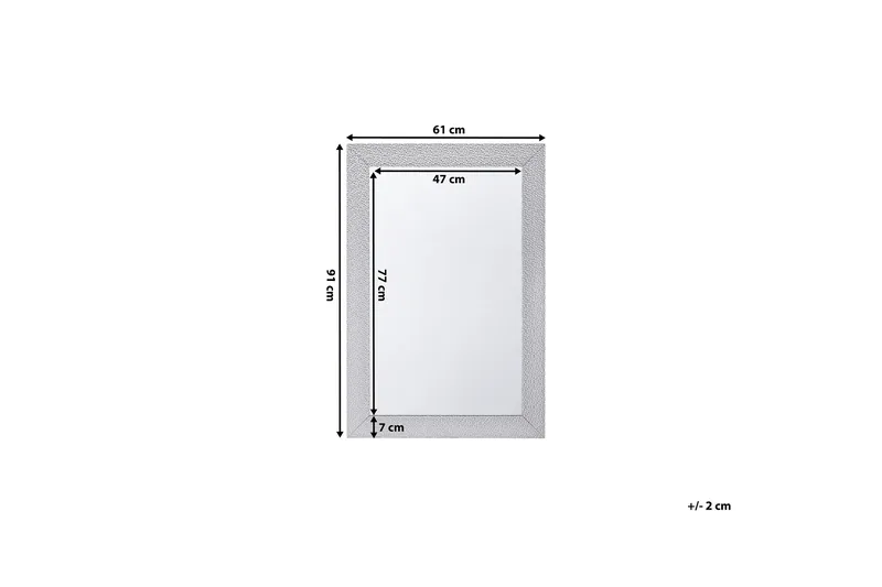 Mervent Spegel 61 cm - Silver - Inredning - Spegel - Väggspegel