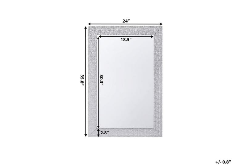 Mervent Spegel 61 cm - Silver - Inredning - Spegel - Väggspegel