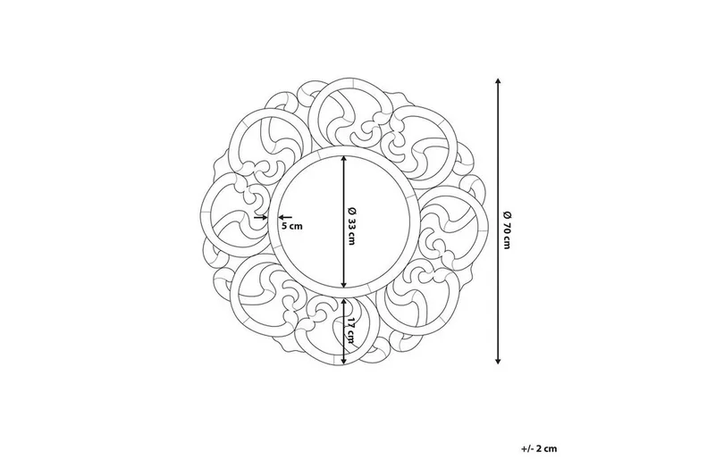 Mornai| Spegel 70 cm - Silver - Inredning - Spegel - Väggspegel