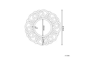 Mornai| Spegel 70 cm - Silver - Inredning - Spegel - Väggspegel