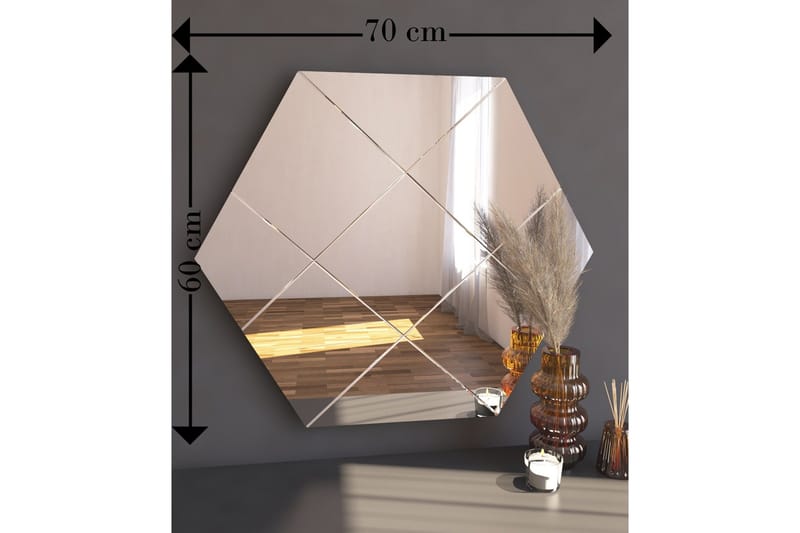 Nady Spegel 70 cm Rektangulär - Vit - Inredning - Spegel - Väggspegel