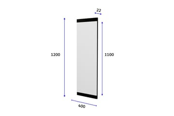 Neom Spegel 40 cm Rektangulär - Svart - Inredning - Spegel - Väggspegel