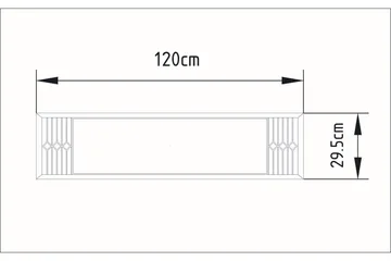 Ocotla Väggspegel 90x22 cm - Vit - Inredning - Spegel - Väggspegel