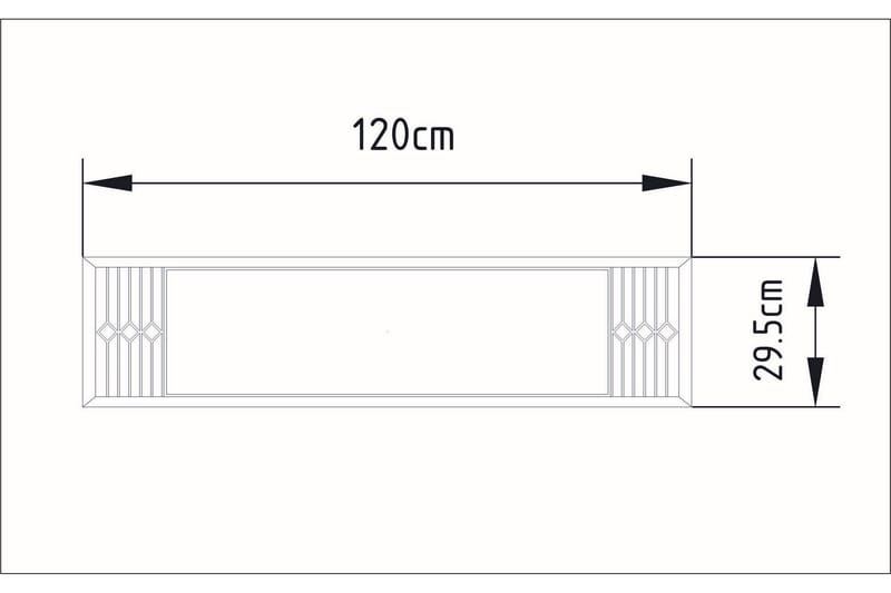 Ocotla Väggspegel 90x22 cm - Vit - Inredning - Spegel - Väggspegel