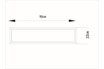 Ocotla Väggspegel 90x22 cm - Vit - Inredning - Spegel - Väggspegel