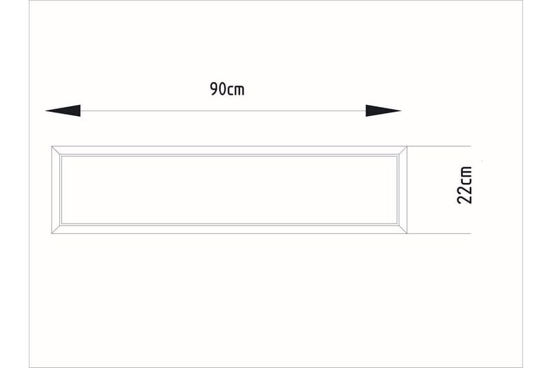 Ocotla Väggspegel 90x22 cm - Vit - Inredning - Spegel - Väggspegel
