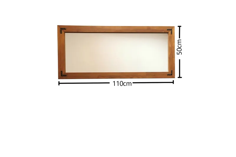 Oluwatise Dekorationsspegel 110 cm - Valnöt - Inredning - Spegel - Väggspegel
