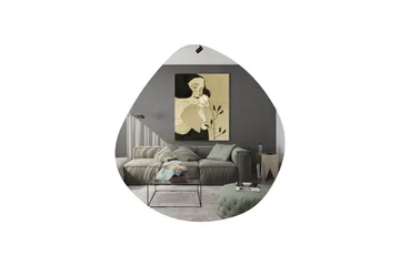 Omilo Spegel 60 cm Asymmetrisk - Svart - Inredning - Spegel - Väggspegel