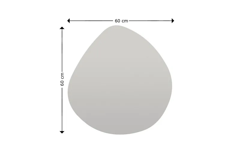 Omilo Spegel 60 cm Asymmetrisk - Svart - Inredning - Spegel - Väggspegel