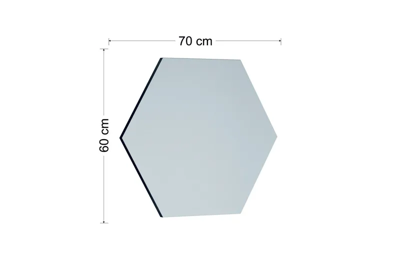 Rubal Spegel 70 cm Rektangulär - Svart - Inredning - Spegel - Väggspegel