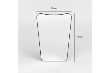 Sachin Spegel 50 cm Asymmetrisk - Svart - Inredning - Spegel - Väggspegel