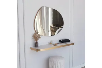Samtens Spegel 75 cm Rektangulär - Guld - Inredning - Spegel - Väggspegel