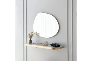 Samtens Spegel 75 cm Rektangulär - Guld - Inredning - Spegel - Väggspegel