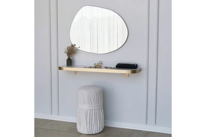 Samtens Spegel 75 cm Rektangulär - Guld - Inredning - Spegel - Väggspegel