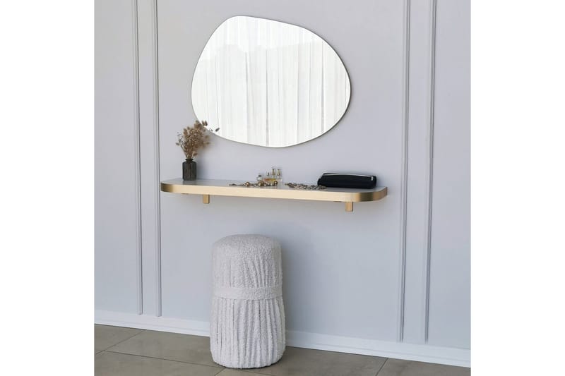 Samtens Spegel 75 cm Rektangulär - Guld - Inredning - Spegel - Väggspegel