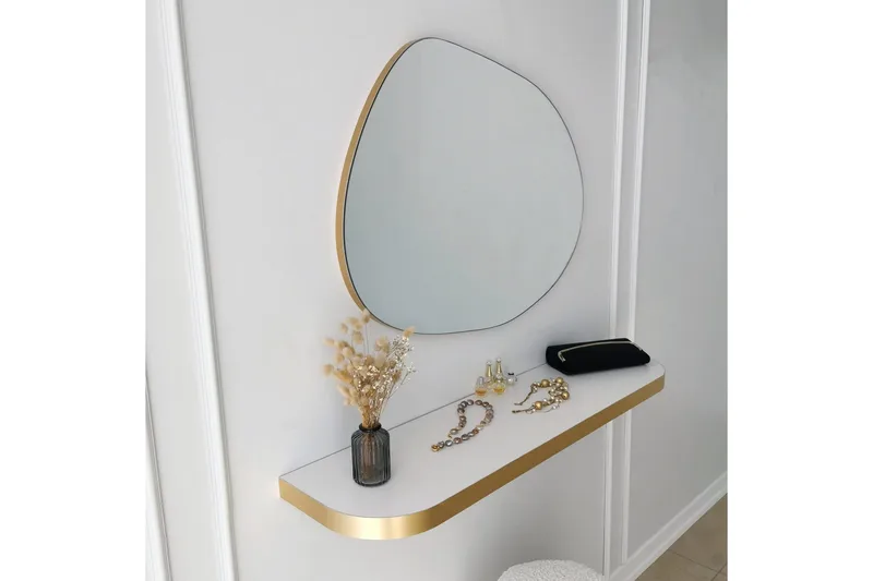 Samtens Spegel 75 cm Rektangulär - Guld - Inredning - Spegel - Väggspegel