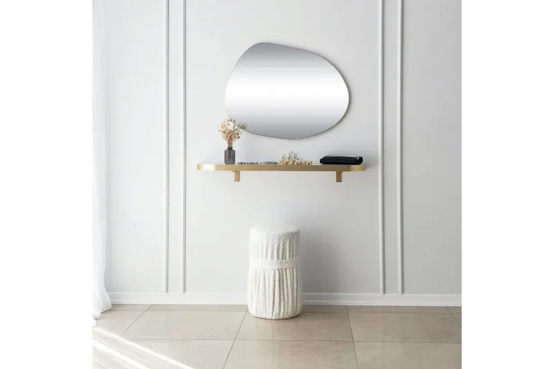 Samtens Spegel 75 cm Rektangulär - Guld - Inredning - Spegel - Väggspegel