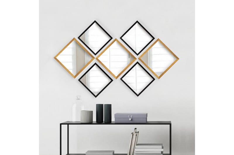 Sarata Spegel - Guld/Silver/Svart - Inredning - Spegel - Väggspegel