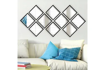 Sarata Spegel - Silver/Svart - Inredning - Spegel - Väggspegel